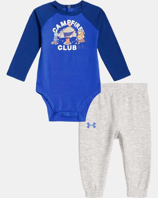 Under Armour Shorts Set 2 PC Outfit Baby Boys Sports Athletic UA Bodysuit Top 
